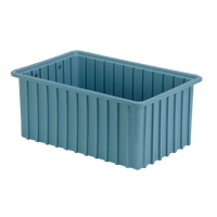Contenants Divider Box, Poly&eacute;thyl&egrave;ne, 16,5" la x 10,9" p x 7" h, Bleu p&acirc;le Kelford
