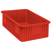Divider Box<sup>®</sup> Containers, Plastic, 22.5" W x 17.5" D x 8" H, Red CC941 | Kelford