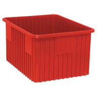 Divider Box<sup>®</sup> Containers, Plastic, 22.5" W x 17.5" D x 12" H, Red CC942 | Kelford