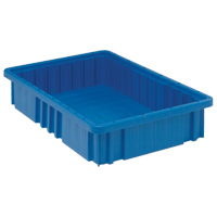 Divider Box<sup>®</sup> Containers, Plastic, 16.5" W x 10.9" D x 3.5" H, Blue CC948 | Kelford