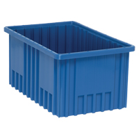 Divider Box<sup>®</sup> Containers, Plastic, 16.5" W x 10.9" D x 8" H, Blue CC950 | Kelford