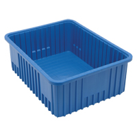 Divider Box<sup>®</sup> Containers, Plastic, 22.5" W x 17.5" D x 8" H, Blue CC953 | Kelford