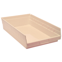 Economy Shelf Bin, 11-1/8" W x 4" H x 17-7/8" D, Ivory Kelford