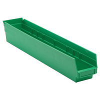 Bac pour &eacute;tag&egrave;re &eacute;conomique, 4-1/8" la, 4" h x 23-5/8" p, Vert Kelford