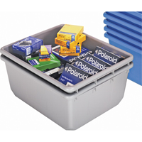 QuanTub Nesting Totes, 19" W x 24-1/2" D x 9.5" H, Grey Kelford