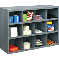 Storage Bin Cabinets, Steel, 12 Drawers, 33-3/4" x 12" x 23-7/8", Grey Kelford