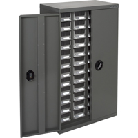 KPC-400 Parts Cabinet, Galvanized Steel, 48 Drawers, 22-3/5" x 10-4/5" x 36-9/10", Grey Kelford