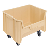 Mobile Giant Stack Container, 12-7/16" H x 19-7/8" W x 15-1/4" D, 250 lbs. Capacity, Ivory CD935 | Kelford