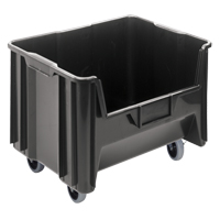 Mobile Giant Stack Container, 12-7/16" H x 19-7/8" W x 15-1/4" D, 250 lbs. Capacity, Black CD936 | Kelford