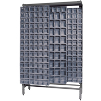 Syst&egrave;me de stockage &agrave; glissi&egrave;re &agrave; bacs basculants autonome, 48" la x 18" p x 77" h, 303 tiroirs Kelford