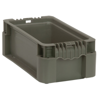 Collapsible Stacking Container, 7" W x 12" D x 5" H, Grey CE987 | Kelford