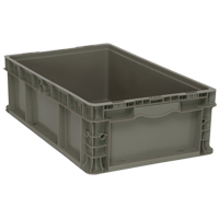 Collapsible Stacking Container, 15" W x 24" D x 7.5" H, Grey CE992 | Kelford