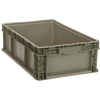Stacking Container, 15" W x 15" D x 9.5" H, Grey CE993 | Kelford