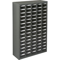 Casiers pour pi&egrave;ces KPC-600, Acier galvanis&eacute;, 75 tiroirs, 23-1/10" x 8-7/10" x 36-9/10", Gris Kelford