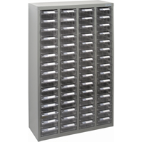 KPC-700 Parts Cabinet, Galvanized Steel, 60 Drawers, 23-1/10" x 8-7/10" x 36-9/10", Grey Kelford