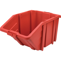Jumbo Plastic Bin, 15-1/2" W x 13" H x 25" D, Red, 200 lbs. Capacity Kelford