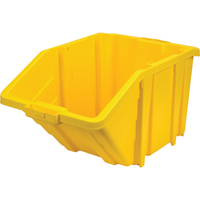 Jumbo Plastic Bin, 15-1/2" W x 13" H x 25" D, Yellow, 200 lbs. Capacity Kelford