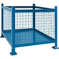 Bulk Stacking Containers, 40.5" W x 48.5" D x 30" H, 3000 lbs. Capacity CF451 | Kelford