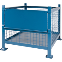 Bulk Stacking Containers, 34.5" W x 40.5" D x 30" H, 3000 lbs. Capacity CF450 | Kelford