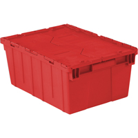 Flipak<sup>®</sup> Polyethylene Plastic (PE) Distribution Containers, 21.9" x 15.2" x 9.3", Red CF556 | Kelford