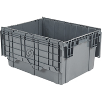 Flipak™ Polyethylene Plastic (PE) Distribution Containers, 27.9" x 20.9" x 15.2", Grey CF724 | Kelford