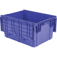 Flipak™ Polyethylene Plastic (PE) Distribution Containers, 27.9" x 20.9" x 15.2", Blue CF725 | Kelford