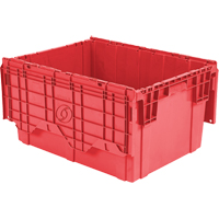 Flipak™ Polyethylene Plastic (PE) Distribution Containers, 27.9" x 20.9" x 15.2", Red CF726 | Kelford