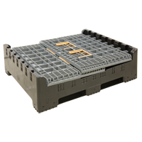 Contenant de vrac pliable, 47,2" lo x 39,4" la x 39,4" h, Gris Kelford