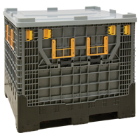 Contenant de vrac pliable, 47,2" lo x 39,4" la x 39,4" h, Gris Kelford