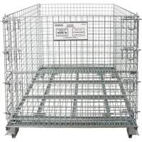 Collapsible Wire Container, 40" W x 48" D x 42" H, 4000 lbs. Capacity CG021 | Kelford