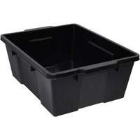 Contenant avec loquets en plastique,  la x 21" p x 7,75" h, Noir Kelford