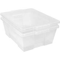 Plastic Latch Container, 15.875" W x 21" D x 7.75" H, Clear CG054 | Kelford