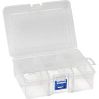 Plastic Compartment Box, 4.75" W x 6.75" D x 2.25" H, 6 Compartments CG068 | Kelford