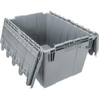 Flip Top Plastic Distribution Container, 21.65" x 15.5" x 12.5", Grey CG125 | Kelford