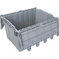 Flip Top Plastic Distribution Container, 21.65" x 15.5" x 12.5", Grey CG125 | Kelford