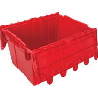 Flip Top Plastic Distribution Container, 21.65" x 15.5" x 12.5", Red CG126 | Kelford