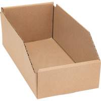 Boîtes profondes en carton ondul&eacute;, 5-3/4" la x 11-1/4" p x 4-1/2" h, Beige Kelford