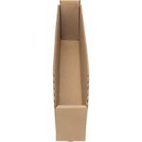 Boîtes profondes en carton ondul&eacute;, 2-7/8" la x 17-1/4" p x 4-1/2" h, Beige Kelford