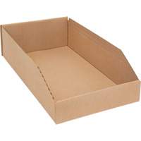 Boîtes profondes en carton ondul&eacute;, 9-3/4" la x 17-1/4" p x 4-1/2" h, Beige Kelford