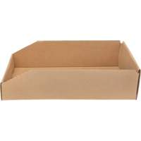 Boîtes profondes en carton ondul&eacute;, 9-3/4" la x 17-1/4" p x 4-1/2" h, Beige Kelford