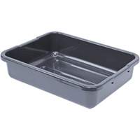Bac d'entreposage tout usage &agrave; fond rainur&eacute;, 5" ha x 15" p x 21" lo, Plastique, Gris Kelford