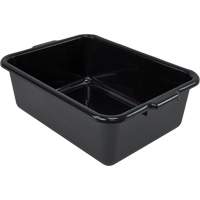All-Purpose Flat-Bottom Storage Tub, 7" H x 15" D x 21" L, Plastic, Black CG212 | Kelford