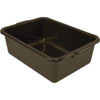 All-Purpose Flat-Bottom Storage Tub, 7" H x 15" D x 21" L, Plastic, Brown CG213 | Kelford