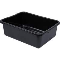 All-Purpose Ribbed-Bottom Storage Tub, 7" H x 15" D x 21" L, Plastic, Black CG215 | Kelford