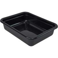 All-Purpose Flat-Bottom Storage Tub, 5" H x 17" D x 22" L, Plastic, Black CG221 | Kelford