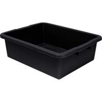 All-Purpose Ribbed-Bottom Storage Tub, 7" H x 17" D x 22" L, Plastic, Black CG224 | Kelford