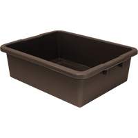 All-Purpose Ribbed-Bottom Storage Tub, 7" H x 17" D x 22" L, Plastic, Brown CG226 | Kelford