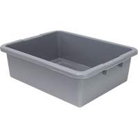 All-Purpose Ribbed-Bottom Storage Tub, 7" H x 17" D x 22" L, Plastic, Grey CG227 | Kelford