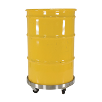 Drum Dollies, Stainless Steel, 800 lbs. Capacity, 23-1/4" Diameter, Rubber Casters DC416 | Kelford