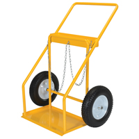 Chariot pour bouteille de gaz, Roues Caoutchouc, Base de 22" la x 14-1/8" lo, 250 lb Kelford